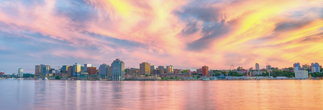 Halifax skyline at sunset